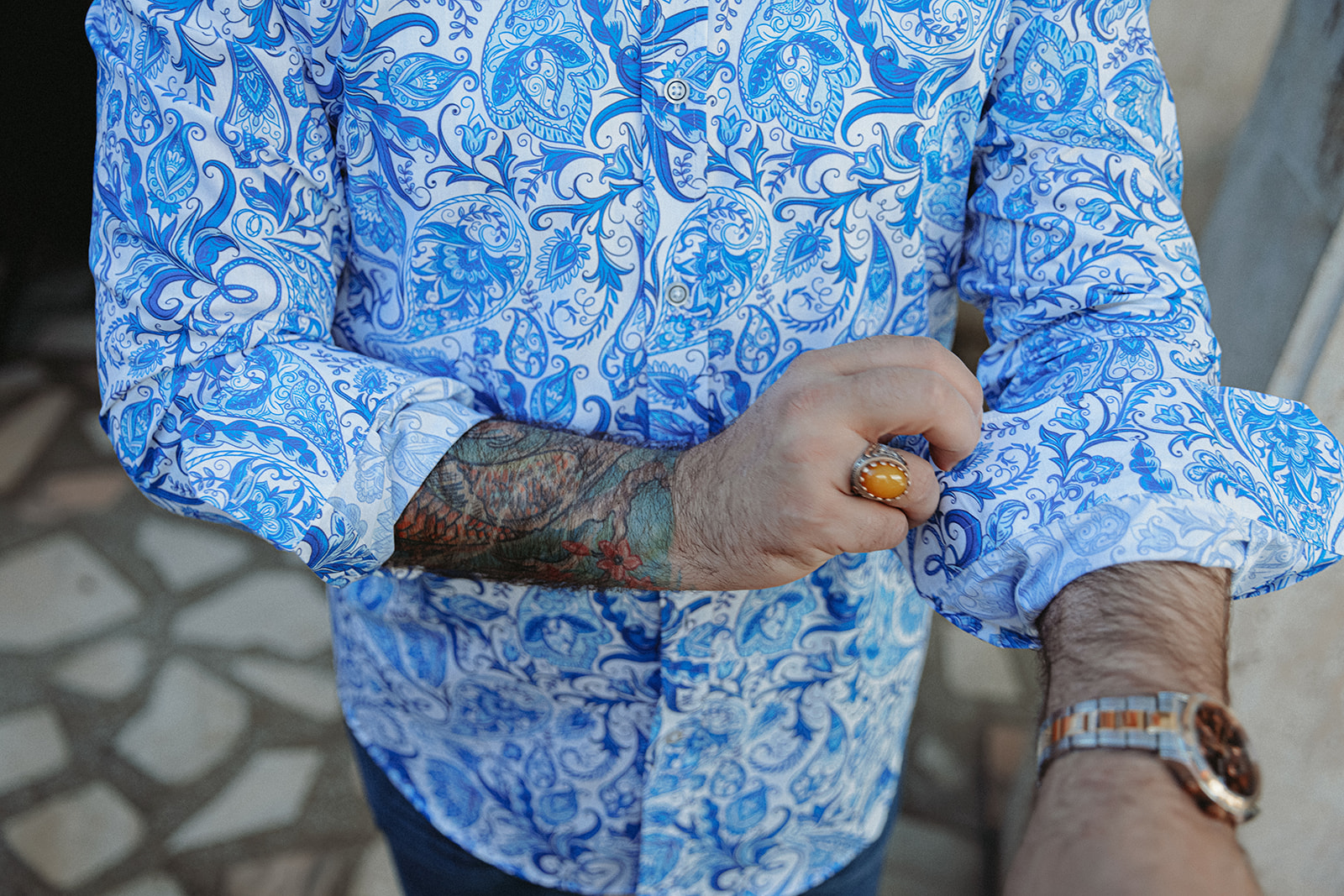Cămașă Bărbați Albastru Oriental - Cămașă casual - Cămașă bărbați elegantă - Adonis Wear